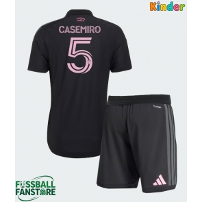 Inter Miami Casemiro #5 Replik Auswärtstrikot Kinder 2026-27 Kurzarm (+ Kurze Hosen)